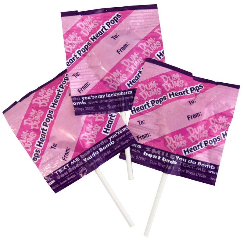 slide 7 of 7, Dum Dums DumDums Valentine's Day Heart Pops Classroom Exchange Box - 8.8oz/25ct, 8.8 oz, 25 ct