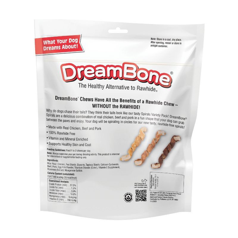 slide 2 of 5, DreamBone Spirals with Beef, Pork and Chicken Flavor Dog Treats - 18ct/7.3oz, 18 ct, 7.3 oz