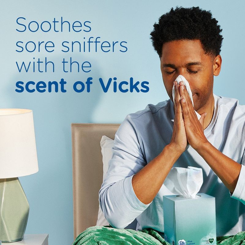 slide 2 of 16, Puffs Plus Lotion with Scent of VICKS Facial Tissue - 4pk/192ct, 4 ct, 192 ct