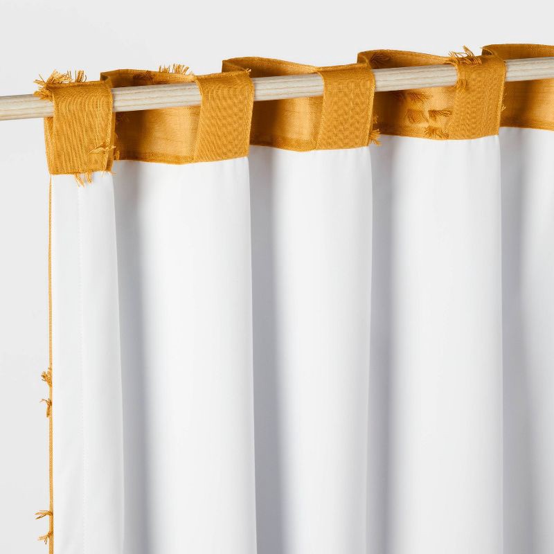 slide 5 of 5, 84" Blackout Chevron Clip Dotted Overlay Kids' Panel Yellow - Pillowfort™, 1 ct