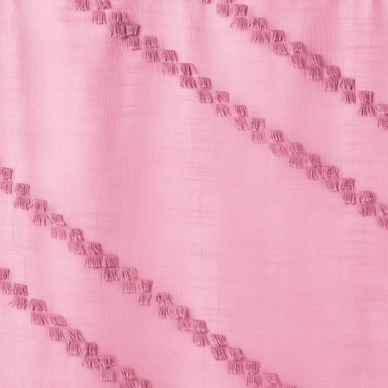 slide 3 of 5, 42"W x 84"L Chevron Clip Dotted Sheer Overlay Kids' Blackout Window Curtain Panel Purple - Pillowfort™, 1 ct