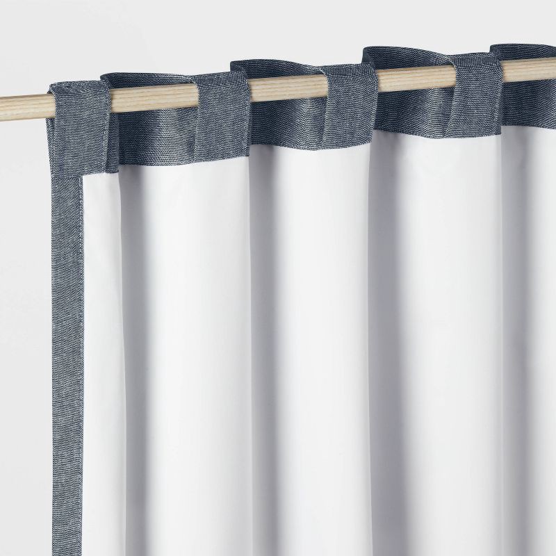 slide 5 of 5, 84" Blackout Chambray Cotton Kids' Panel Navy - Pillowfort™, 1 ct