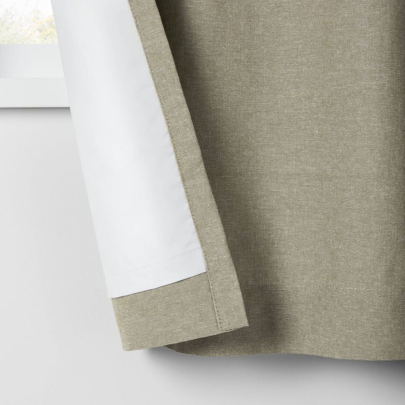 slide 4 of 6, 84" Blackout Chambray Cotton Kids' Panel Green - Pillowfort™, 1 ct