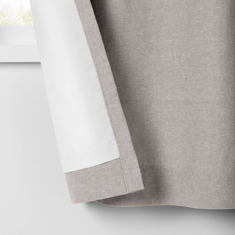 slide 4 of 5, 84" Blackout Chambray Cotton Kids' Panel Gray - Pillowfort™, 1 ct