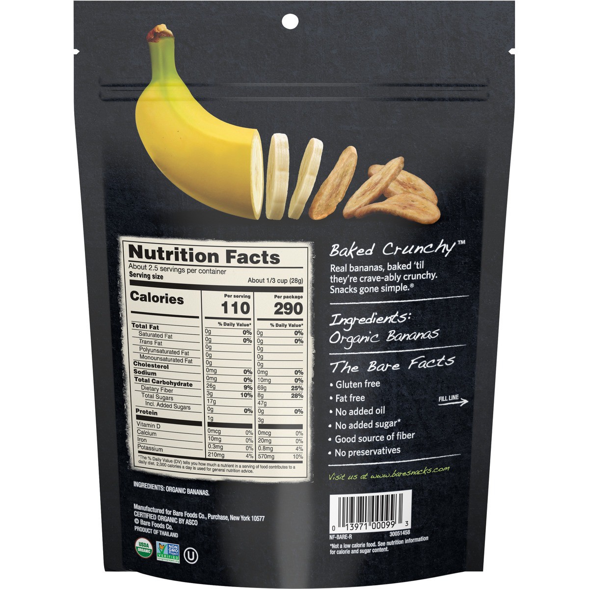 slide 2 of 6, Bare Banana Chips, 2.7 oz