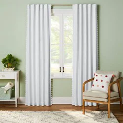 42"W x 84"L Scallop Kids' Blackout Window Curtain Panel Cream - Pillowfort™