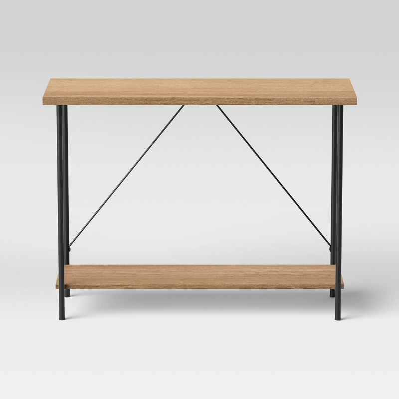 slide 3 of 4, Wood and Metal Console Table Natural - Room Essentials™, 1 ct
