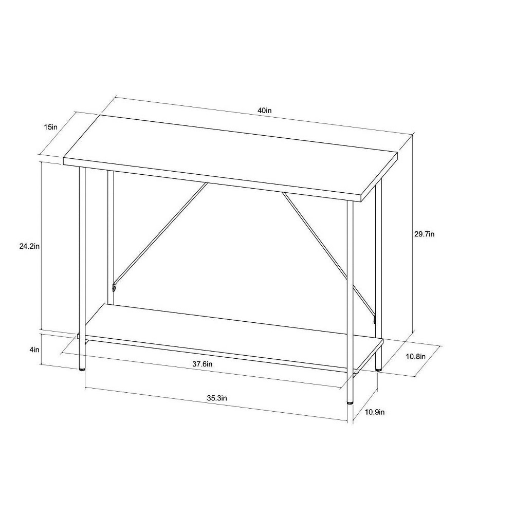 slide 4 of 4, Wood and Metal Console Table Natural - Room Essentials, 1 ct