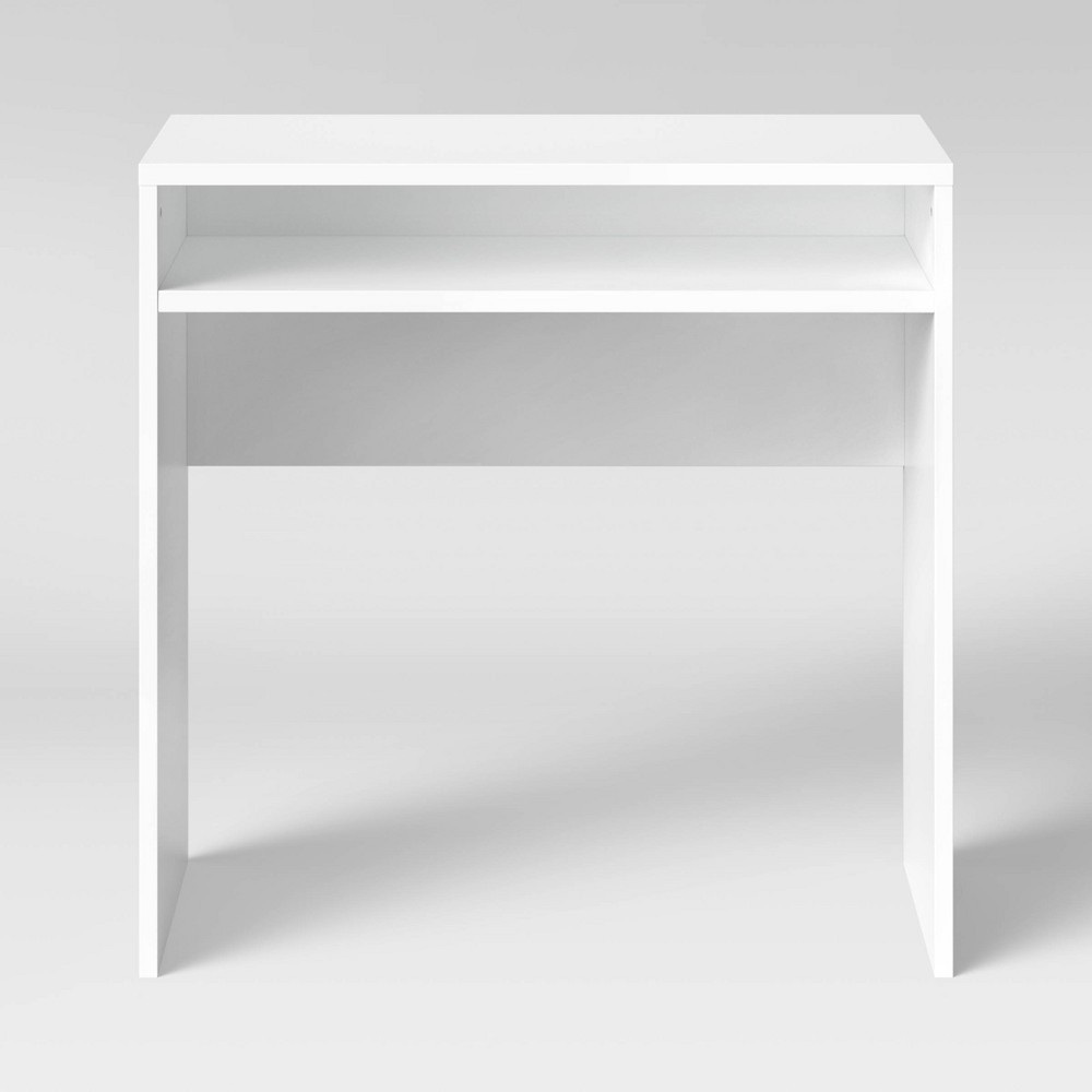 slide 3 of 4, Compact Desk White - Room Essentials, 1 ct