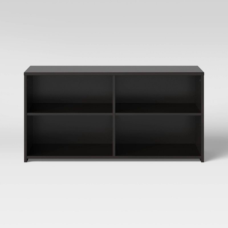 slide 3 of 5, Storage TV Stand for TVs up to 43" Black - Room Essentials™, 1 ct