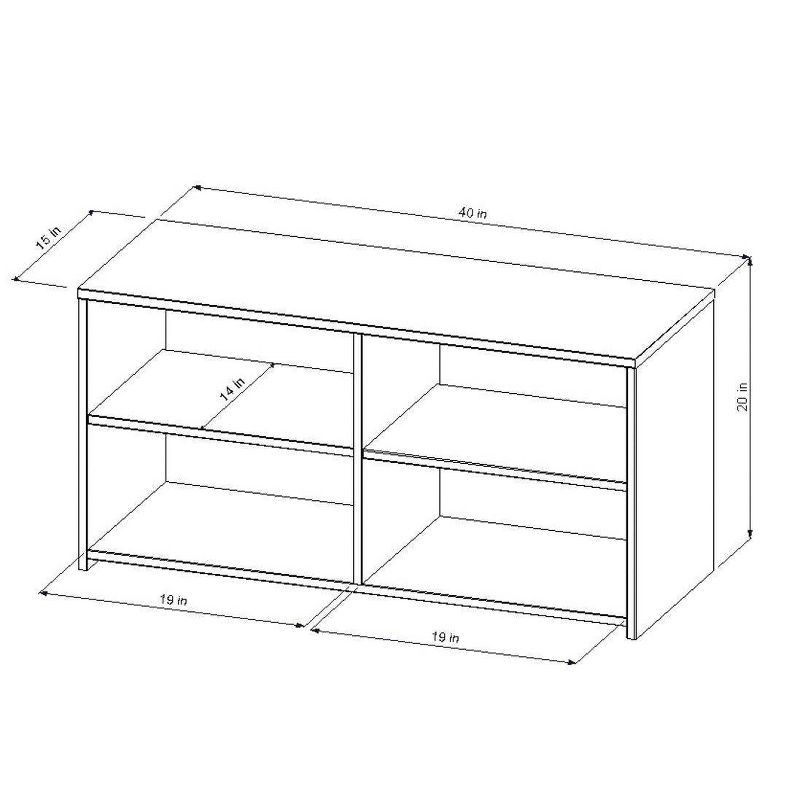 slide 5 of 5, Storage TV Stand for TVs up to 43" Black - Room Essentials™, 1 ct