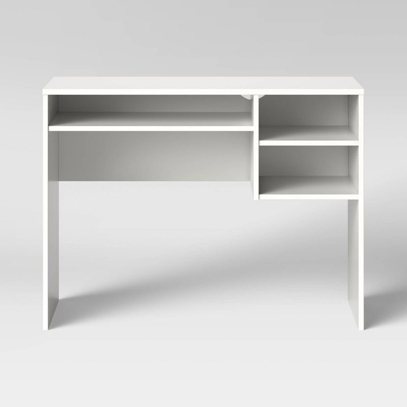 slide 3 of 5, Student Writing Desk with Storage White - Room Essentials™, 1 ct