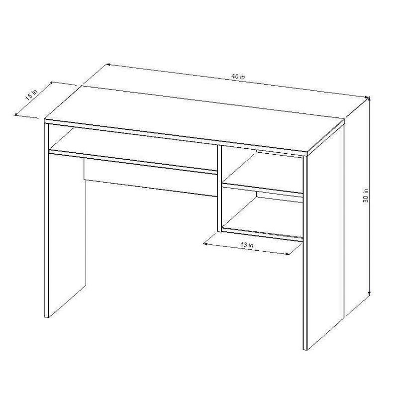 slide 5 of 5, Student Writing Desk with Storage White - Room Essentials™, 1 ct