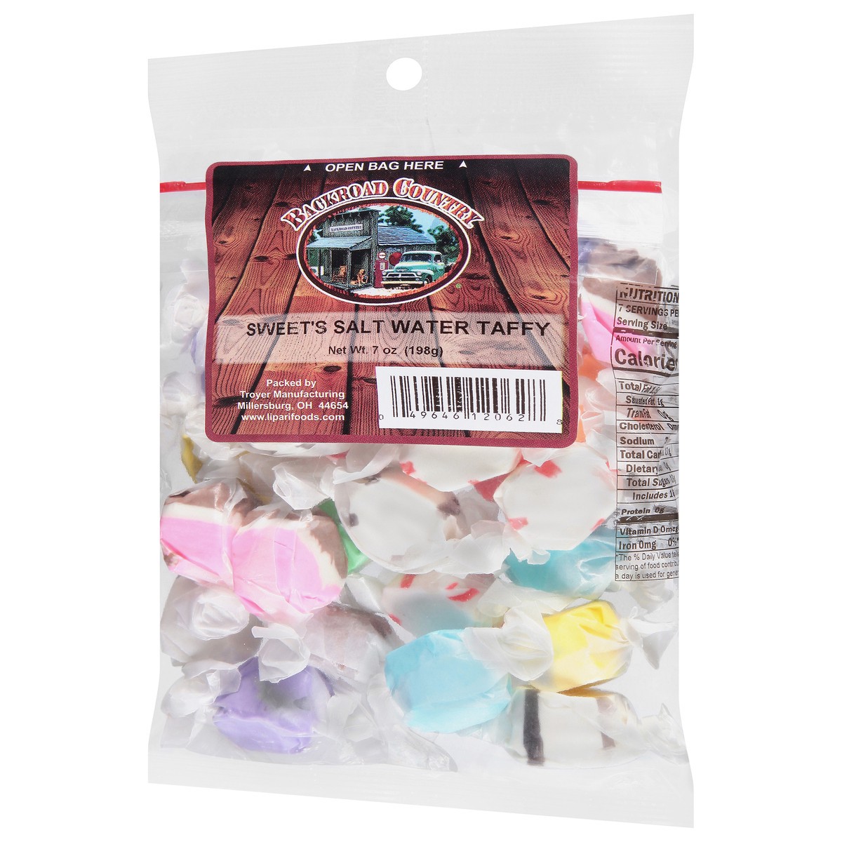 slide 9 of 14, Backroad Country Candy, Taffy, Sweet's Salt Water, 7 oz