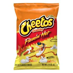 Cheetos Crunchy Cheese Flavored Snacks Flamin' Hot Flavored 3.25 Oz
