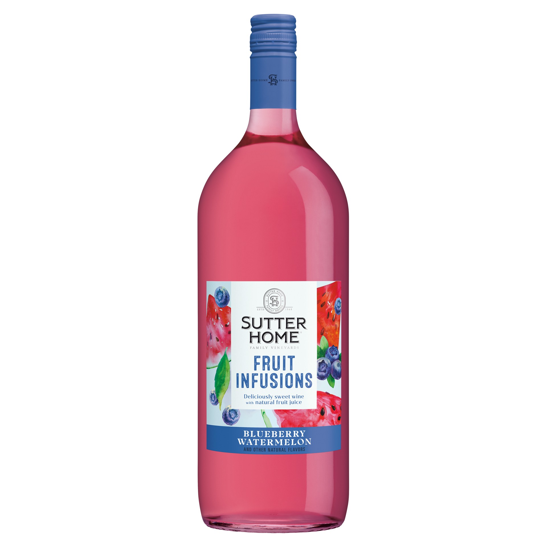slide 1 of 1, Sutter Home Fruit Infusions Blueberry Watermelon Sweet White Wine, 1.5L Wine Bottle, 1.50 liter