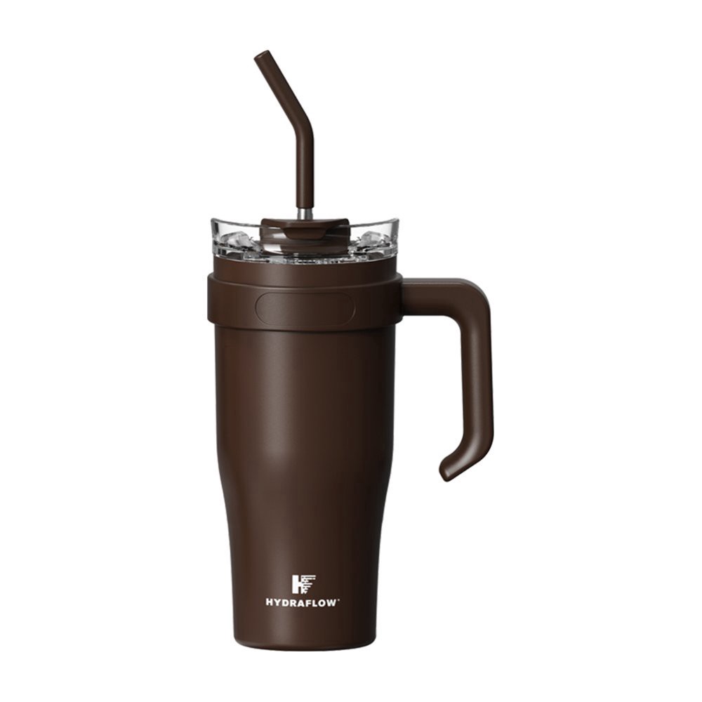 slide 1 of 1, Hydraflow Capri Straw Tumbler - Cocoa, 30 oz