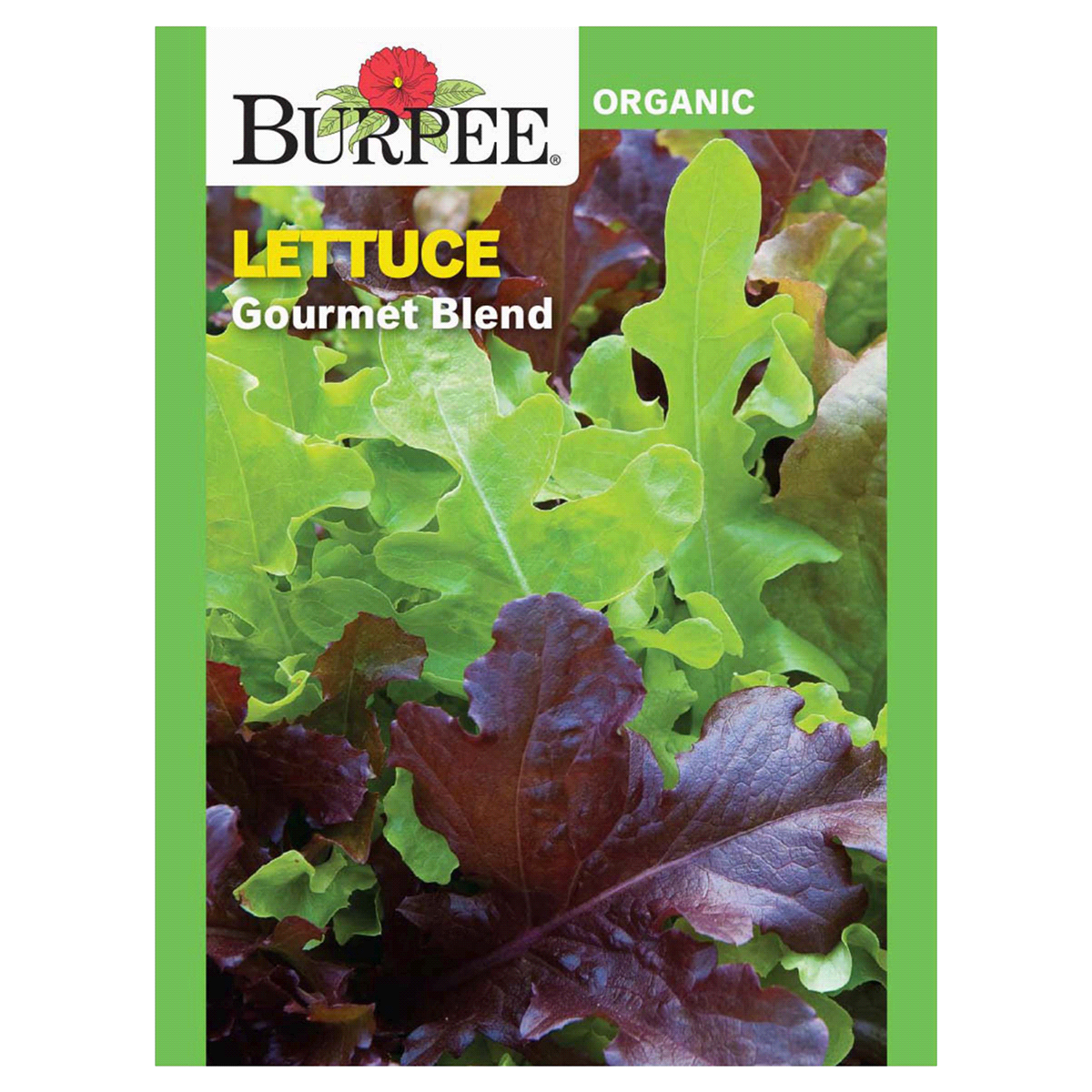 slide 1 of 5, Burpee Organic Lettuce Leaf Gourmet Blend Seeds, 1 ct