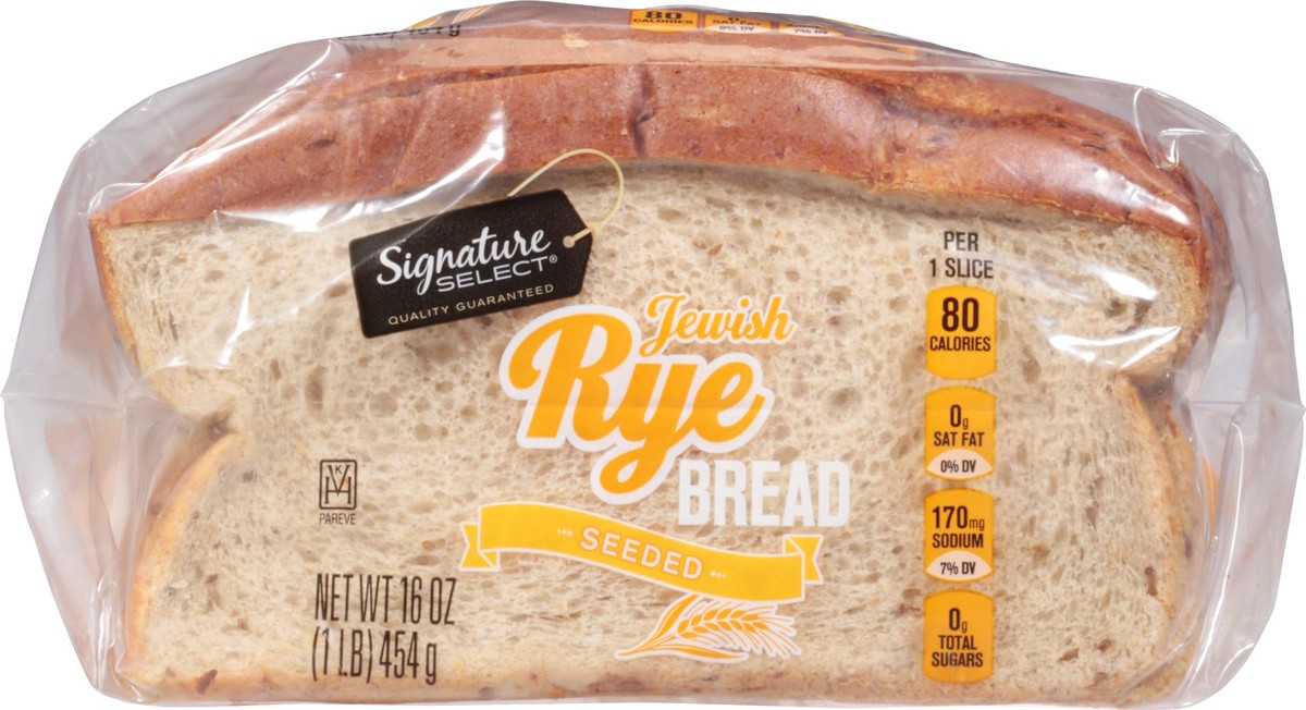 slide 6 of 14, Signature Select Seeded Jewish Rye Bread 16 oz, 16 oz