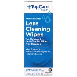 TopCare Health Non-Scratching Lens Cleaning Wipes 30 ea