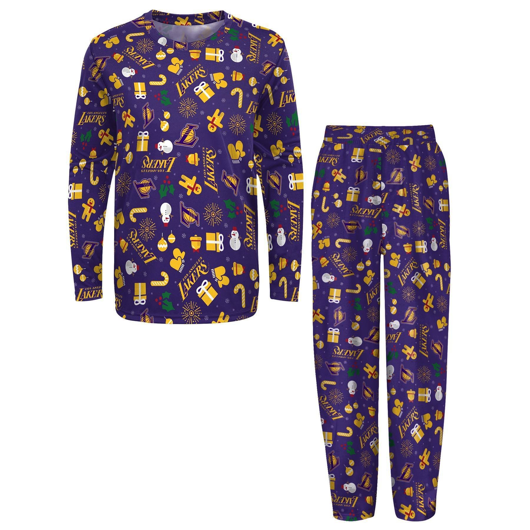 slide 1 of 3, NBA Los Angeles Lakers Boys' Pajama Set - XL, 1 ct