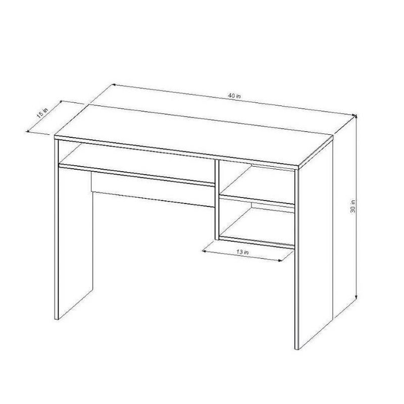 slide 5 of 5, Student Writing Desk with Storage Black - Room Essentials™, 1 ct