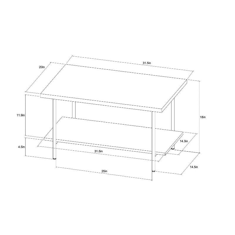 slide 4 of 4, Wood and Metal Coffee Table Black - Room Essentials™, 1 ct