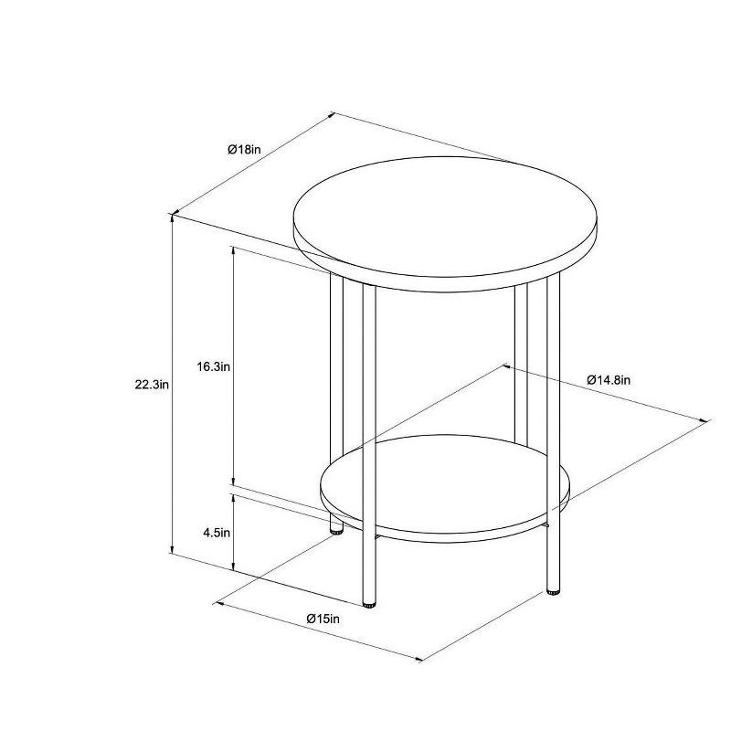 slide 4 of 4, Wood and Metal Round End Table Black - Room Essentials™, 1 ct
