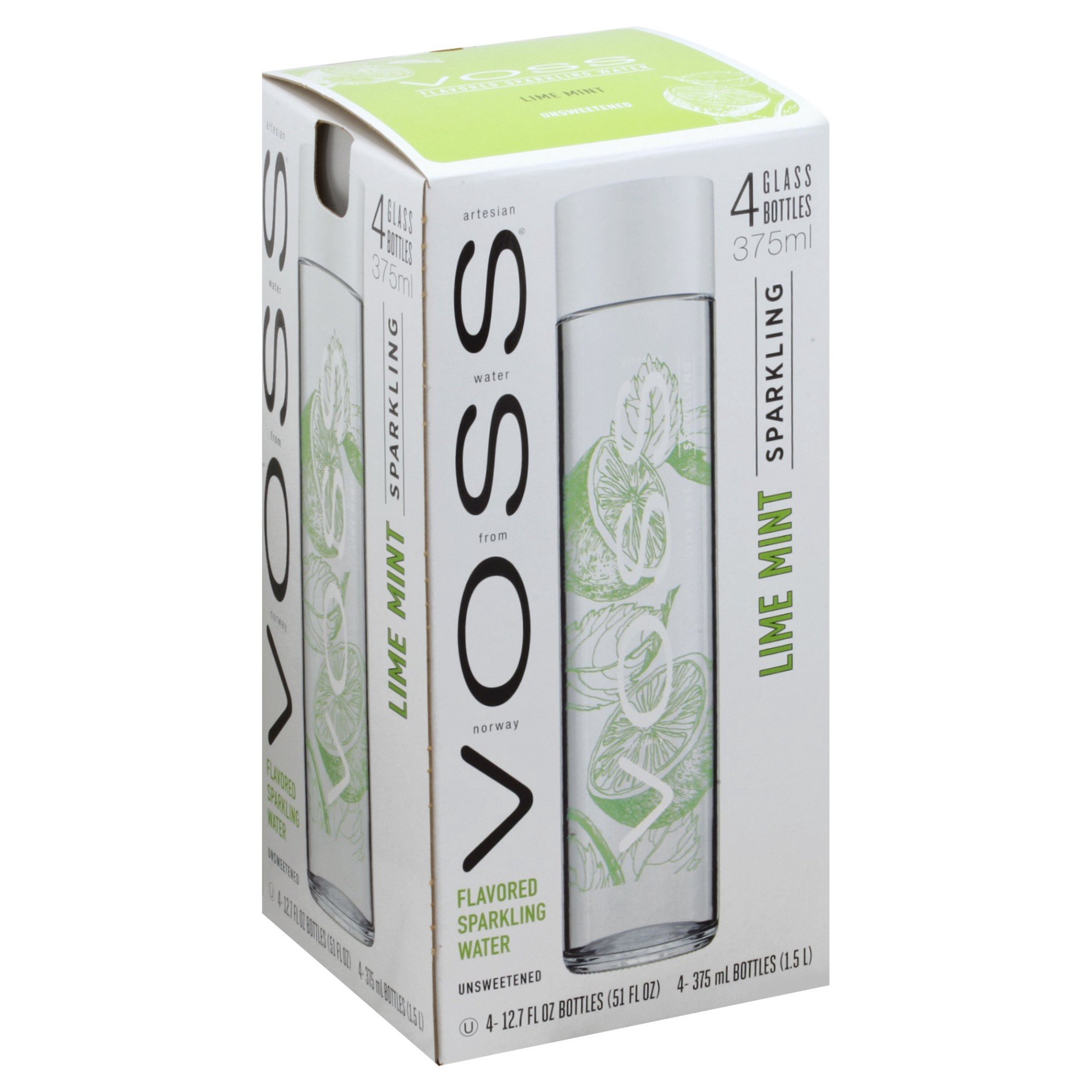 slide 1 of 2, Voss Lime Flavored Sparkling Water - 4 ct; 375 ml, 4 ct; 375 ml