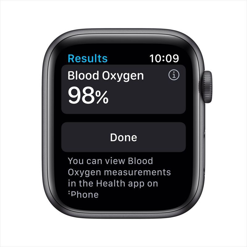 slide 2 of 6, Apple Watch Series 6 GPS + Cellular, 40mm Space Gray Aluminum Case with Black Sport Band, 1 ct
