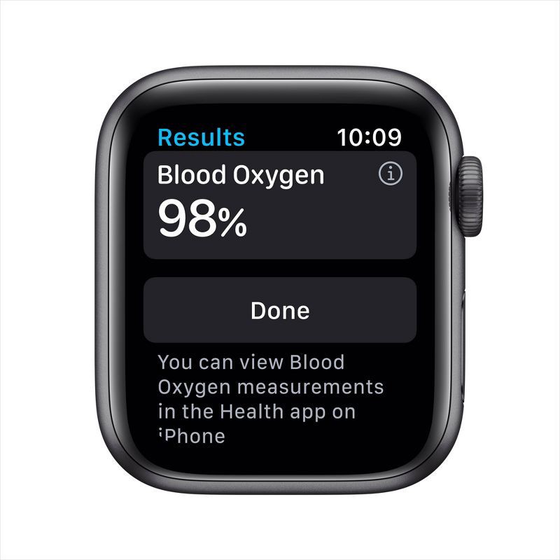 slide 6 of 6, Apple Watch Series 6 GPS 44mm Space Gray Aluminum Case with Black Sport Band, 1 ct
