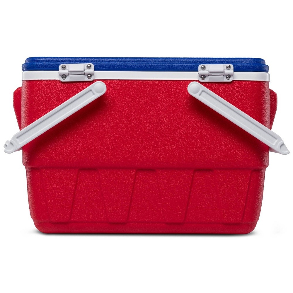 slide 5 of 9, Igloo Picnic Basket Retro Cooler - Lobster Red, 25 qt