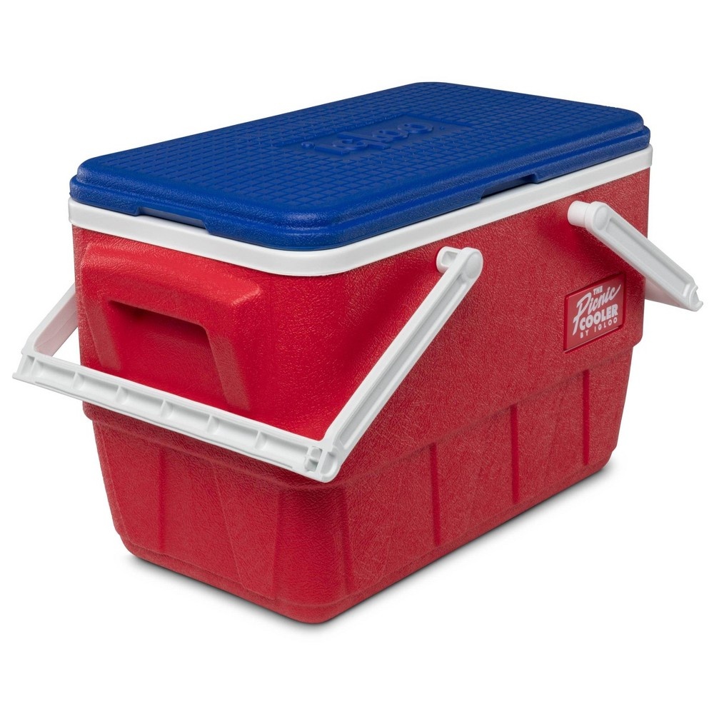 slide 7 of 9, Igloo Picnic Basket Retro Cooler - Lobster Red, 25 qt