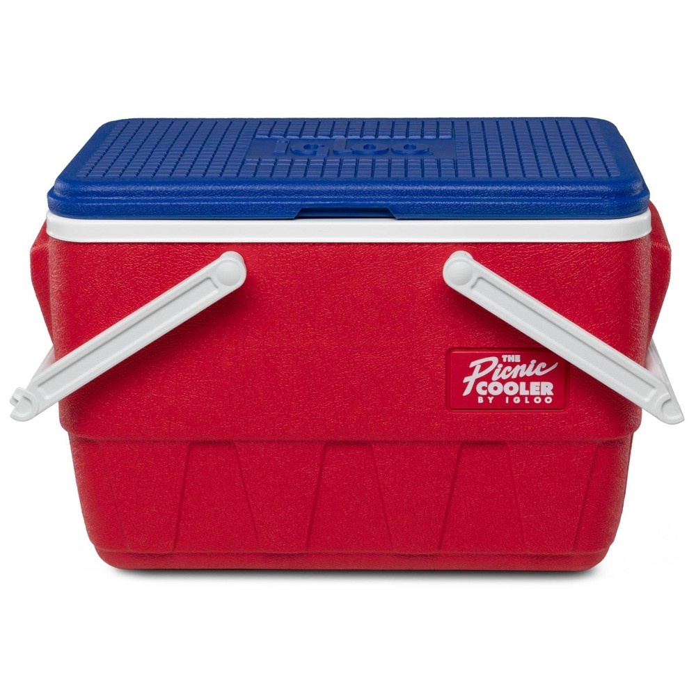 slide 9 of 9, Igloo Picnic Basket Retro Cooler - Lobster Red, 25 qt