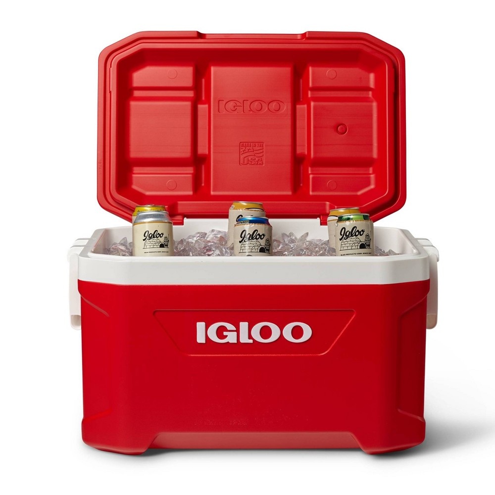 slide 2 of 13, Igloo Latitude Portable Cooler - Red, 52 qt