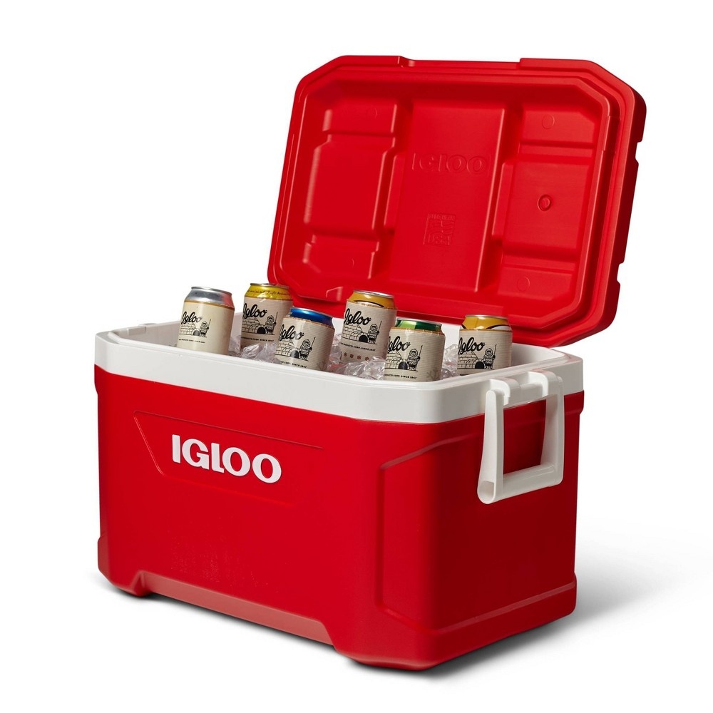 slide 4 of 13, Igloo Latitude Portable Cooler - Red, 52 qt