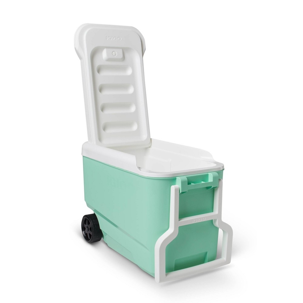 slide 6 of 11, Igloo Wheelie Cool Portable Cooler - Mint, 38 qt