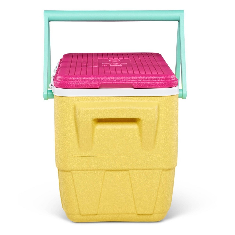 slide 4 of 10, Igloo Picnic Basket Retro Cooler - Sunshine Yellow, 25 qt