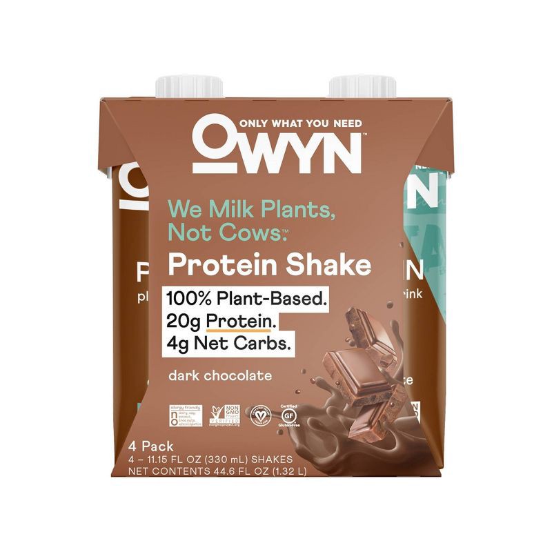 slide 1 of 3, OWYN Protein Shake - Dark Chocolate - 4pk/44.6 fl oz, 4 ct; 44.6 fl oz