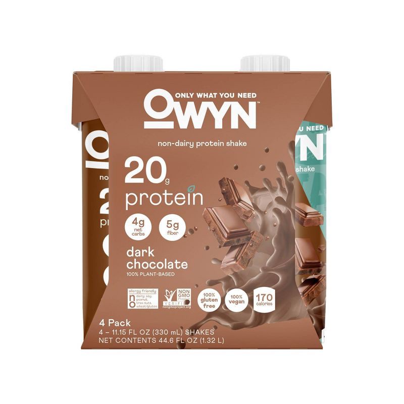 slide 1 of 4, OWYN Protein Shake - Dark Chocolate - 4pk/44.6 fl oz, 4 ct; 44.6 fl oz