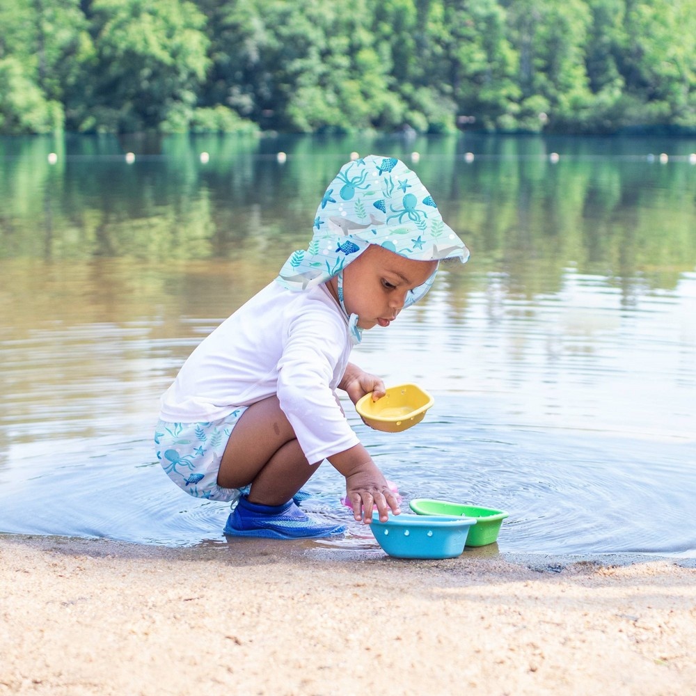 slide 2 of 3, green sprouts Toddler Pull-Up Absorbent Reusable Swim Diaper - Aqua 12-18M, 1 ct