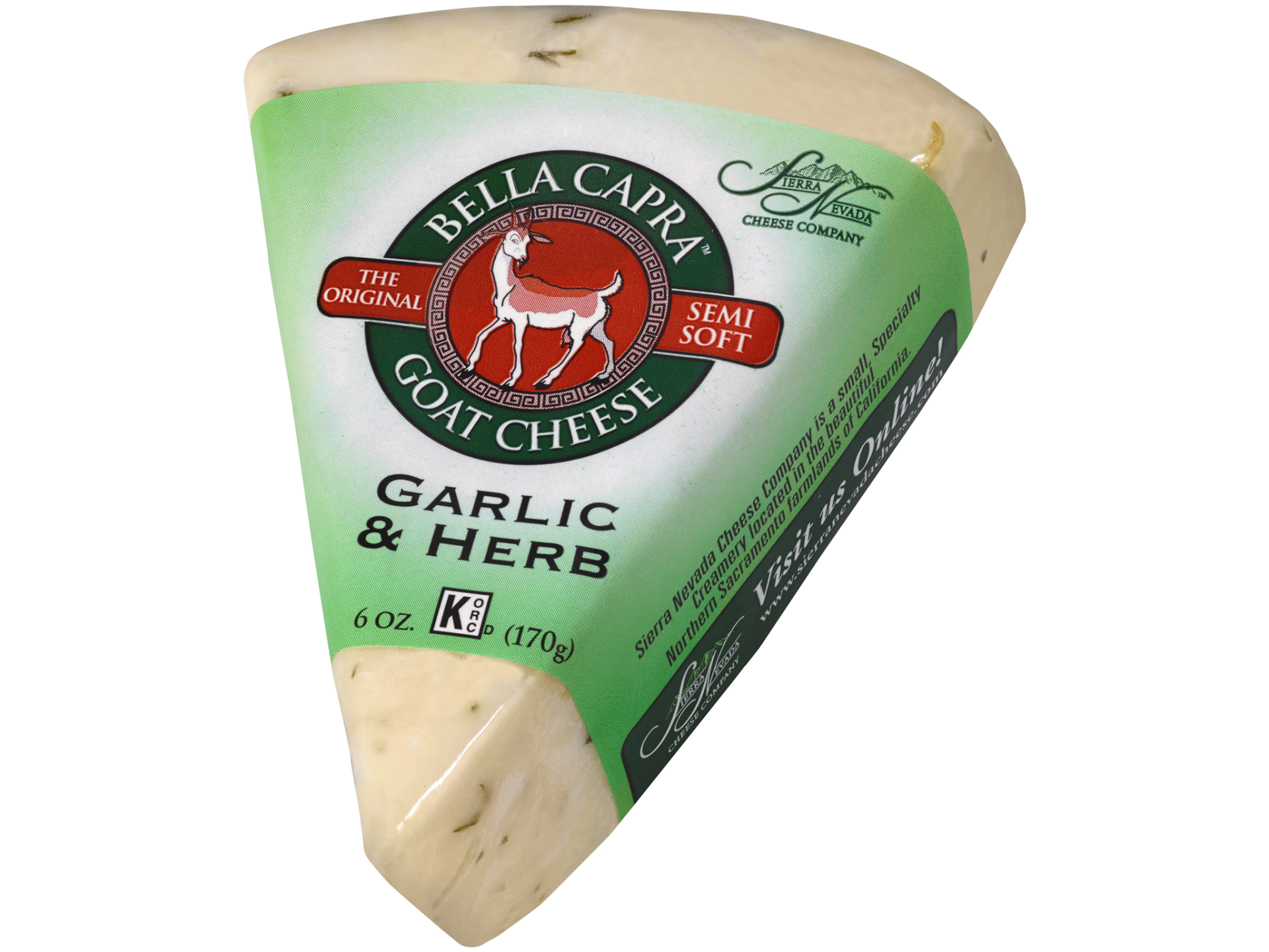 slide 1 of 1, Bella Capra Garlic & Herb Goat Cheese Wedges, 6 oz