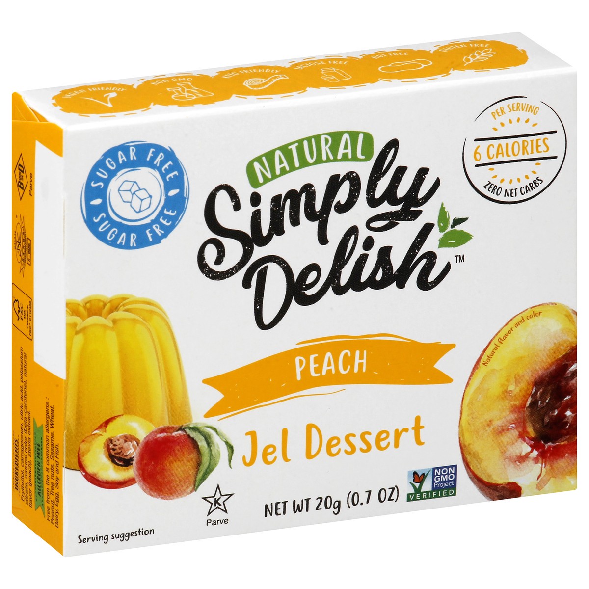 slide 9 of 13, Simply Delish Peach Jel Dessert 20 gr, 1.6 oz