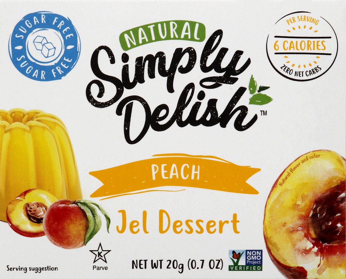 slide 13 of 13, Simply Delish Peach Jel Dessert 20 gr, 1.6 oz