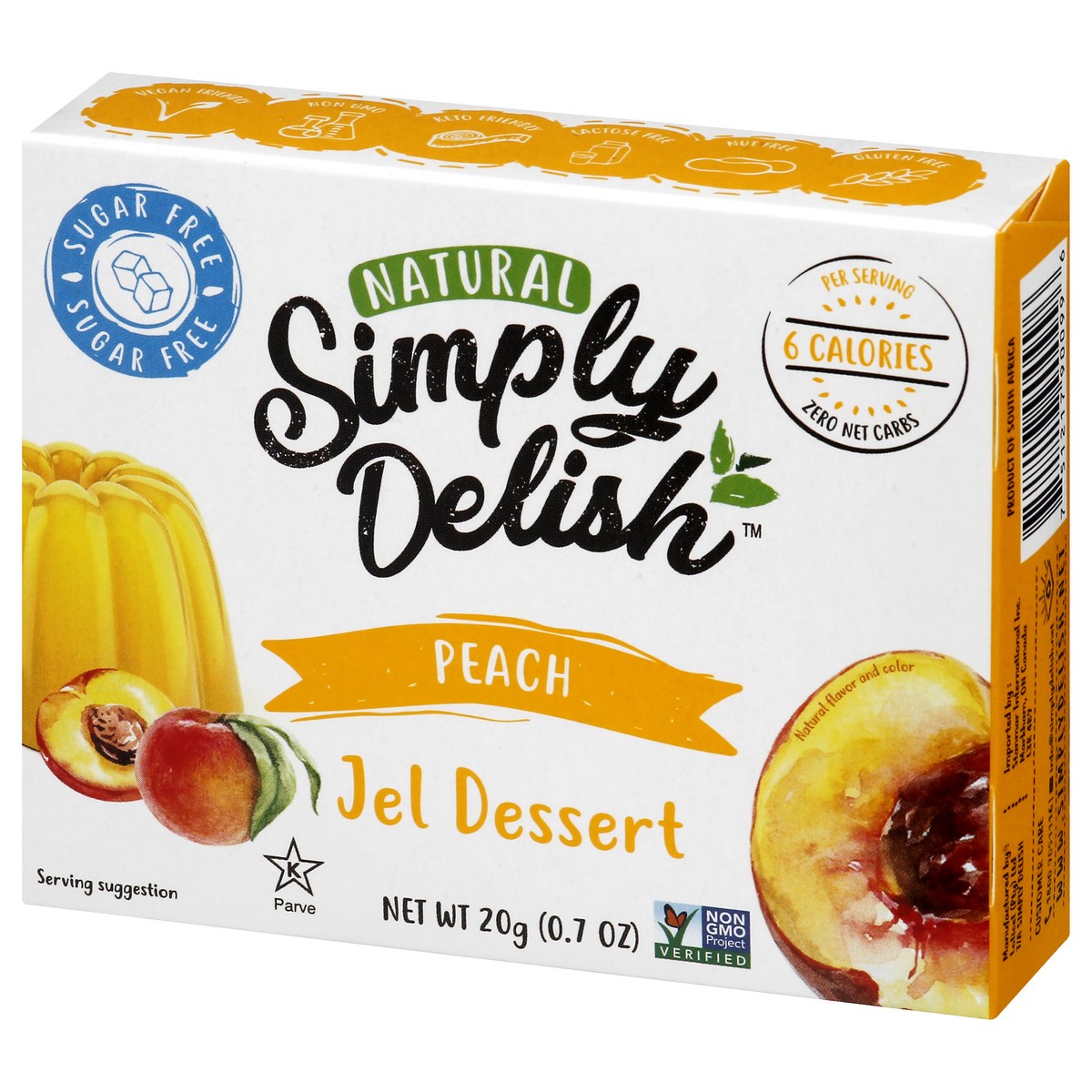 slide 2 of 13, Simply Delish Peach Jel Dessert 20 gr, 1.6 oz