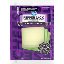 Kroger Pepper Jack Cheese Slices - 8 ct; 6 oz