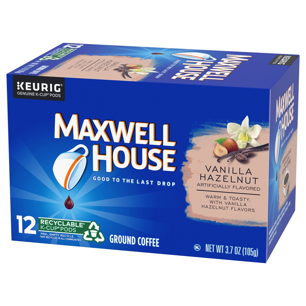 slide 6 of 11, Maxwell House Vanilla Hazelnut K-Cup Coffee Pods, 12 ct Box, 12 ct; 3.7 oz