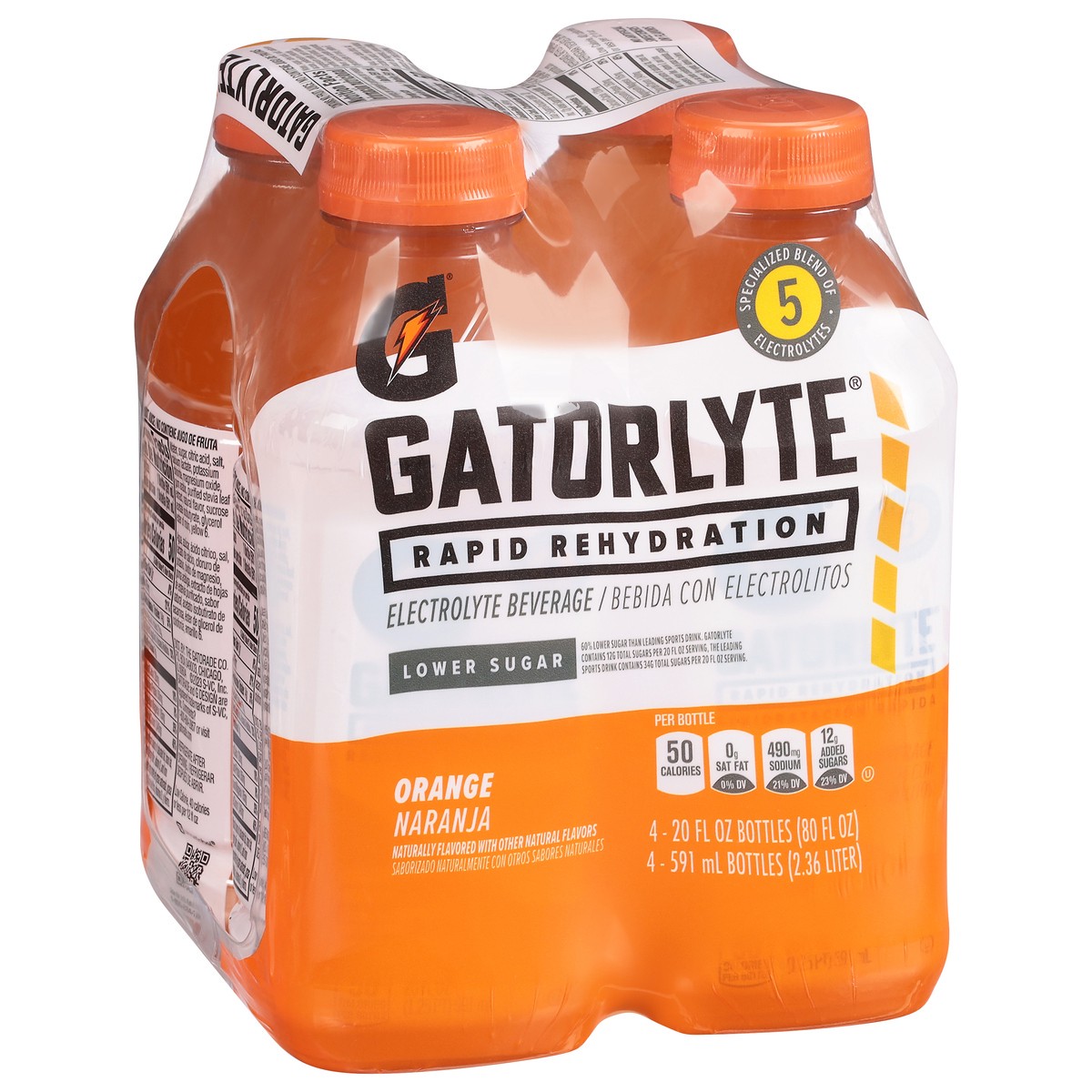 slide 6 of 13, Gatorlyte Electrolyte Beverage Orange - 4 ct, 4 ct