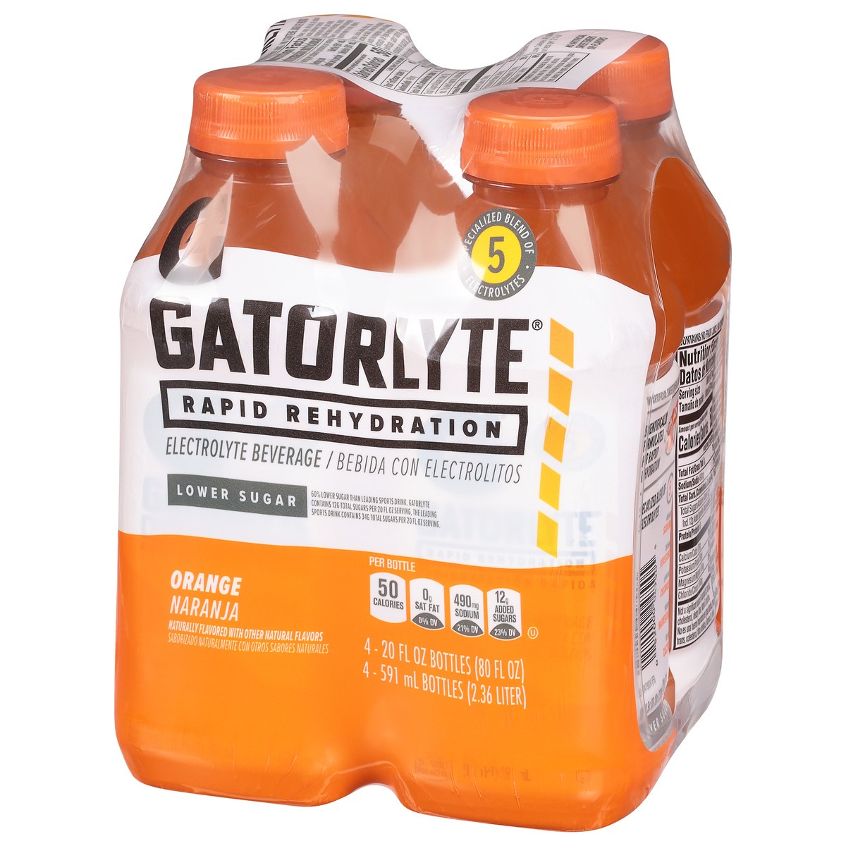 slide 12 of 13, Gatorlyte Electrolyte Beverage Orange - 4 ct, 4 ct