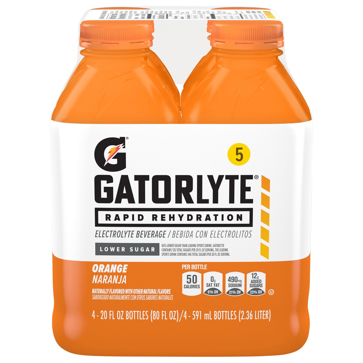 slide 1 of 13, Gatorlyte Electrolyte Beverage Orange - 4 ct, 4 ct